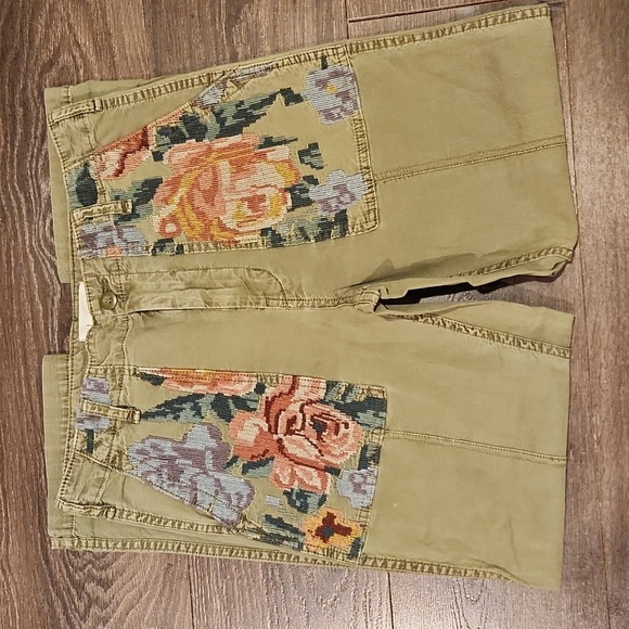 ❤ ANTHROPOLOGIE HIGH RISE STRAIGHT EMBROIDERED RELAXED TROUSERS / PANTS, 4 (27) - Picture 6 of 15